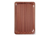 Plateau de service  rectangulaire  antiderapant  stratifie  AmerBox  Acajou  460x360mm