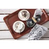 Plateau de service  rectangulaire  antiderapant  stratifie  AmerBox  Acajou  460x360mm