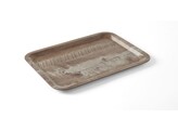 Plateau de service en melamine avec imprime bois  AmerBox  Bois fonce  240x340mm