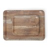 Plateau de service en melamine avec imprime bois  AmerBox  Bois fonce  240x340mm