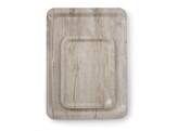Plateau de service en melamine avec imprime bois  AmerBox  Bois fonce  240x340mm