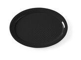 Plateau fastfood en polypropylene  ovale  HENDI  Noir  265x195x H 15mm