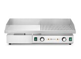 Bakplaat  half vlak  half geribbeld  HENDI  Budget Line  400V/4400W  720x460x H 241mm