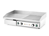 Bakplaat  half vlak  half geribbeld  HENDI  Budget Line  400V/4400W  720x460x H 241mm