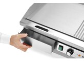 Bakplaat  half vlak  half geribbeld  HENDI  Budget Line  400V/4400W  720x460x H 241mm