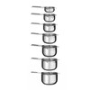 Maatbekers - set van 7 stuks.  HENDI  140x85x H 52mm