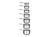 Maatbekers - set van 7 stuks.  HENDI  140x85x H 52mm