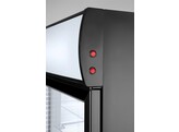 Armoire refrigeree avec caisson lumineux  porte simple  Arktic  254L  Noir  230V/250W  578x605x H 1980mm