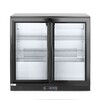 Arriere de bar avec portes coulissantes doubles  Arktic  158L  Noir  230V/160W  900x520x H 865mm