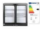 Arriere de bar avec portes coulissantes doubles  Arktic  158L  Noir  230V/160W  900x520x H 865mm