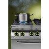 Gasfornuis 4-pits met convectieoven GN 1/1  HENDI  Kitchen Line  230V/3000W  19kW  800x722x H 900mm