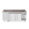 Pizzawerkbank met 2 deuren en 7 lades 280L  Arktic  250L  230V/250W  2020x802x H 1000mm