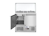 Saladette met 2 deuren en glazen vitrine 300L  Arktic  230V/310W  912x702x H 1330mm