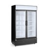 Backbar koelkast met lichtbak  dubbele deur  Arktic  512L  Zwart  230V/510W  1120x585x H 1900mm