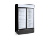 Backbar koelkast met lichtbak  dubbele deur  Arktic  512L  Zwart  230V/510W  1120x585x H 1900mm