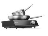 Set  Inductie kookplaat 3500W   steelpan   koekenpan  HENDI  Zwart  230V/3500W  320x395x H 95mm