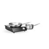 Set  Inductie kookplaat 3500W   steelpan   koekenpan  HENDI  Zwart  230V/3500W  320x395x H 95mm