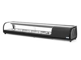 Vitrine a sushis  Arktic  Capacite   5 x GN 1/2  H 40 mm  bacs inclus .  Noir  230V/190W  1800x420x H 265mm