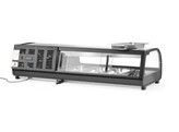 Vitrine a sushis  Arktic  Bacs inclus   4 x GN 1/3  H  40 mm.  GN 1/3  Noir  230V/190W  1177x426x H 296mm