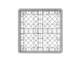Vaatwaskorf voor glaswerk  HENDI  9 vakken  500x500x H 104mm