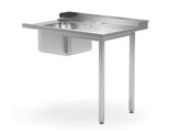 Laadtafel met gootsteen voor vaatwassers  HENDI  linkerzijde  1200x700x H 850mm