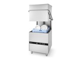 Lave-vaisselle a capot 50x50 - commande electronique  HENDI  Budget Line  avec pompe doseur produit lavage  400V/8600W  745x903x H 1406mm