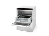 Lave-verre 40x40  commande electromecanique  HENDI  Budget Line  avec pompe de vidange et doseur detergent  230V/2800W  470x510x H 710mm