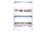 Rayonnage en aluminium pour bacs gastronormes  HENDI  1120x355x H 1685mm