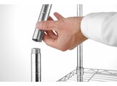 Rayonnage avec 5 etageres  HENDI  Chrome  910x455x H 1830mm