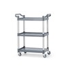Serveerwagen van polypropyleen - 3 planken  klein   AmerBox  800x420x H 945mm