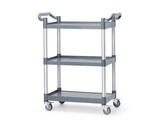 Serveerwagen van polypropyleen - 3 planken  klein   AmerBox  800x420x H 945mm