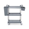 Serveerwagen van polypropyleen - 3 planken  klein   AmerBox  800x420x H 945mm
