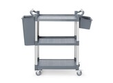Serveerwagen van polypropyleen - 3 planken  klein   AmerBox  800x420x H 945mm