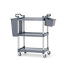 Serveerwagen van polypropyleen - 3 planken  klein   AmerBox  800x420x H 945mm