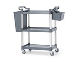 Serveerwagen van polypropyleen - 3 planken  klein   AmerBox  800x420x H 945mm