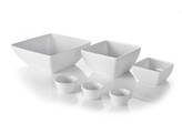 Saladier carre  HENDI  Blanc  130x130x H 65mm