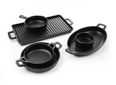 Mini ovale pan Little Chef  Fine Dine  Zwart  263x140x H 37mm