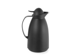 Isoleerkan met glazen binnenfles  HENDI  1L  Zwart   140x H 268mm