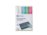 Feutres a craie 6 mm  HENDI  1 rose  1 vert  1 bleu et 2 feutres blancs