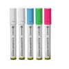 Feutres a craie 6 mm  HENDI  1 rose  1 vert  1 bleu et 2 feutres blancs