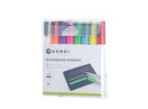 Krijtstiften 3 mm  HENDI  1 witte  1 rode  1 blauwe  1 groene  1 gele  1 paarse  1 oranje en 1 roze stift