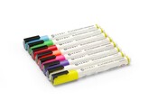 Krijtstiften 3 mm  HENDI  1 witte  1 rode  1 blauwe  1 groene  1 gele  1 paarse  1 oranje en 1 roze stift