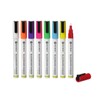 Krijtstiften 3 mm  HENDI  1 witte  1 rode  1 blauwe  1 groene  1 gele  1 paarse  1 oranje en 1 roze stift