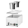 Set   Bain-marie Ranger   2 bacs de 4L avec couvercle  HENDI  GN  H 150mm  8L  230V/1000W  604x332x H 315mm