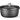 Cocotte avec revetement antiadhesif  HENDI  9L  Noir  405x332x H 138mm