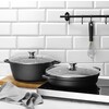 Braadpan met antiaanbaklaag  HENDI  7L  Zwart  367x290x H 122mm