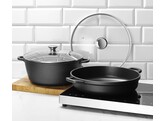 Braadpan met antiaanbaklaag  HENDI  7L  Zwart  367x290x H 122mm
