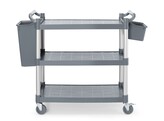 Serveerwagen polypropyleen met 3 bladen  groot  AmerBox  1010x500x H 960mm