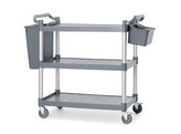 Serveerwagen polypropyleen met 3 bladen  groot  AmerBox  1010x500x H 960mm