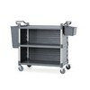 Chariot de service en polypropylene 3 etageres  grand  AmerBox  Comprend des panneaux lateraux  1010x500x H 960mm